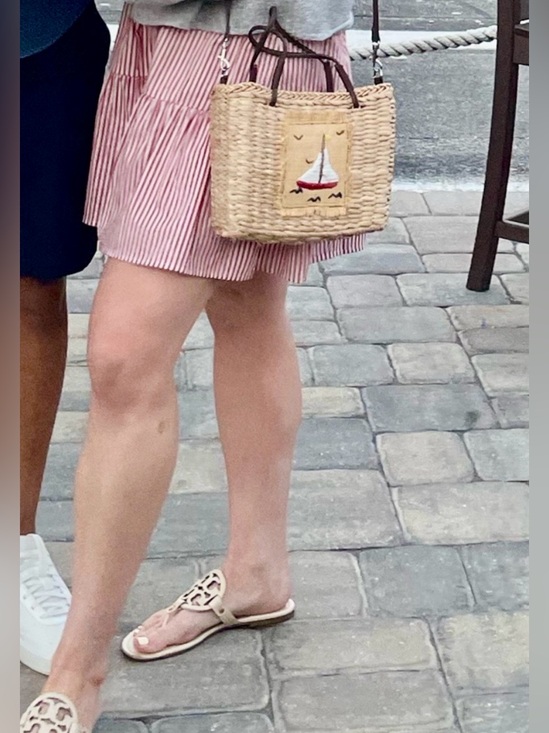 Handbags - Woven Straw Sailboat Vacation Tote Bag - Natural with Euro Summer Straw Details